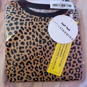 NWT Little Sleepies leopard print two piece PJ set 3T